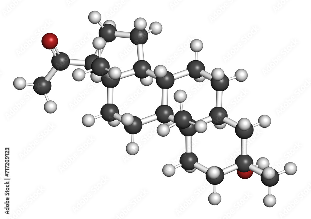 Ganaxolone epilepsy drug molecule. 3D rendering. Ganaxolone epilepsy drug molecule. 3D rendering.