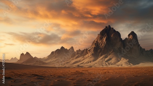 Desert Rocks  Solitude Amidst Endless Sands