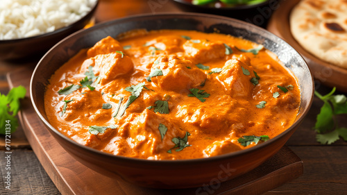 chicken tikka masala indian cuisine with spices
