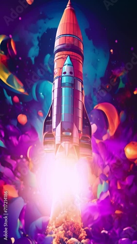 発射するロケット,Generative AI  photo
