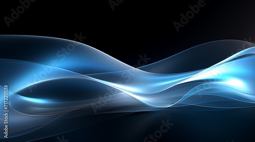 Bright white and light blue luminous beams shining abstract