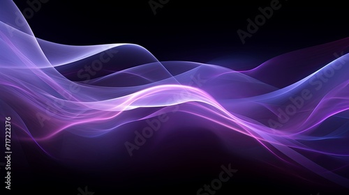 Symbolic white and purple light trails intertwining background