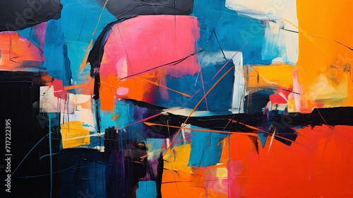 Vibrant fauvist-inspired abstraction in unlikely color