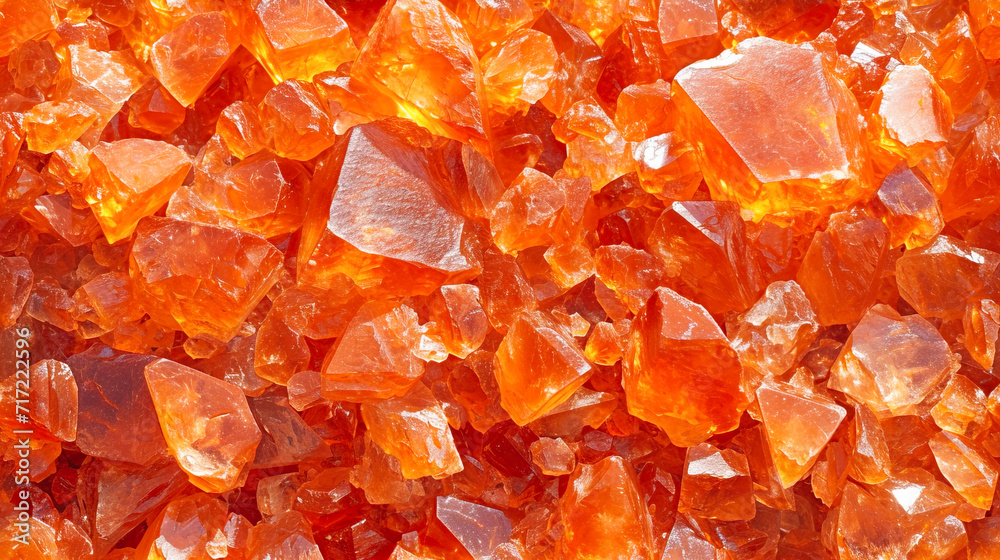 Close up image of grid random quadrangulated orange quartz Close up image of grid random quadrangulated orange quartz