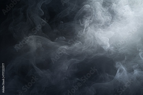 White smoke Texture, Smoke background, Smoke texture background, Fog Background, Gray smoke on black background, smoke effect background, AI Generative © Forhadx5