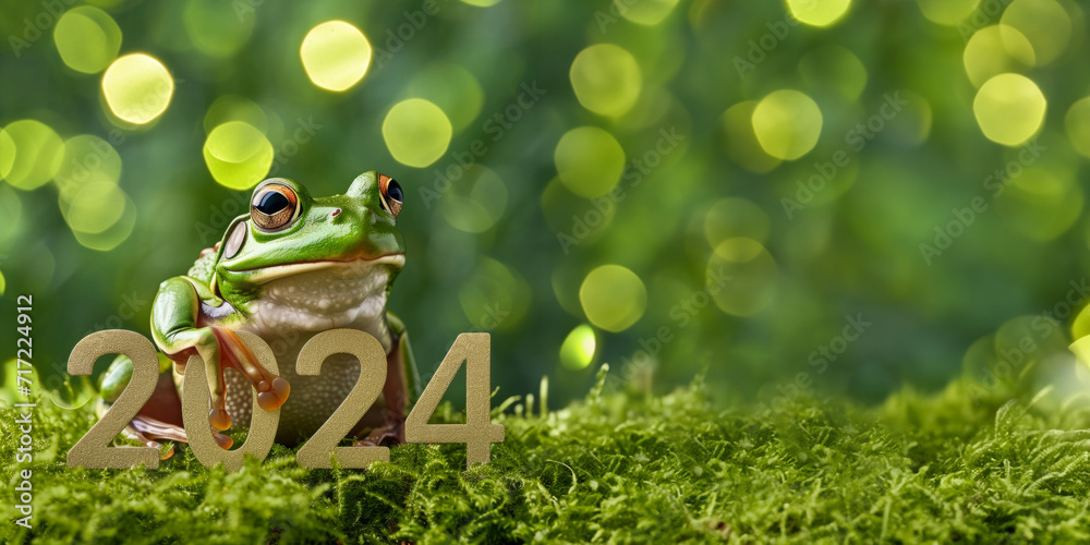 Leap day, one extra day, Leap year 29 February 2024 greeting card. Cute