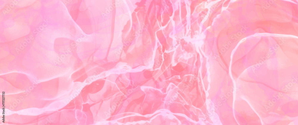 Fototapeta premium Elegant pink watercolor vector art background for cards, flyer, poster, banner and cover design. Hand drawn flower illustration for Valentines Day. Watercolor brush strokes. Rose. Flower backdrop.