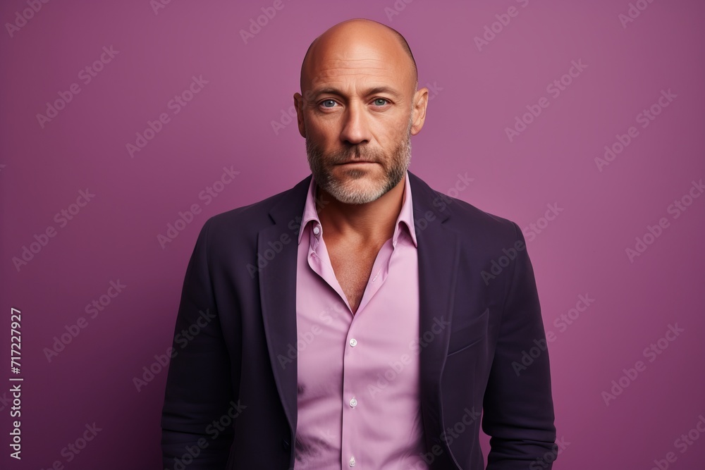 Portrait of a handsome mature man in a suit. Men's beauty, fashion.