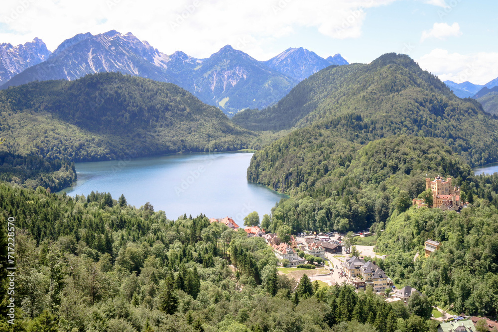 Views of the Hohenschwangau Castle in the state of Bavaria, Germany