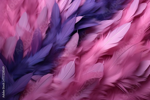 Pink Fluffy Feathers Background, Pink Feathers Pattern, Beautiful Feathers background, Feathers Wallpaper, bird feathers pattern, AI Generative