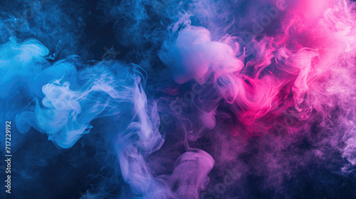 Colorful Neon Smoke Clouds Background