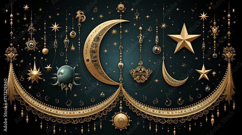 Crescent Moon and Star Symbols Crescent Moon and Star Symbols