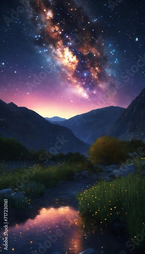 Starry night sky