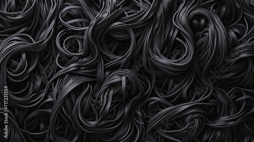 black noodle background