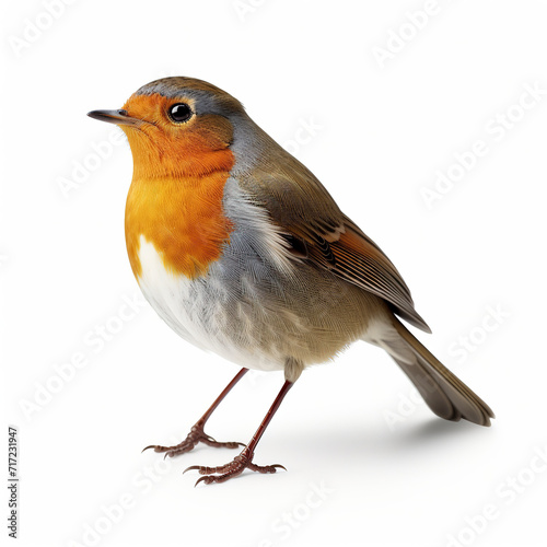 robin isolated on white background