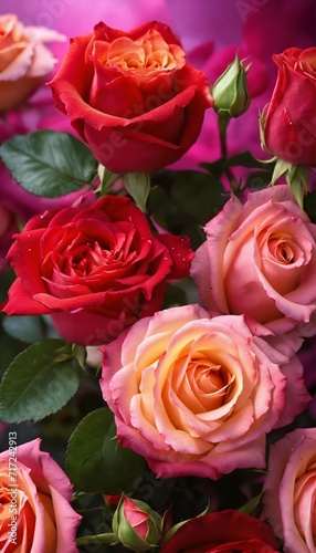 Beautiful background roses for valentine  s day