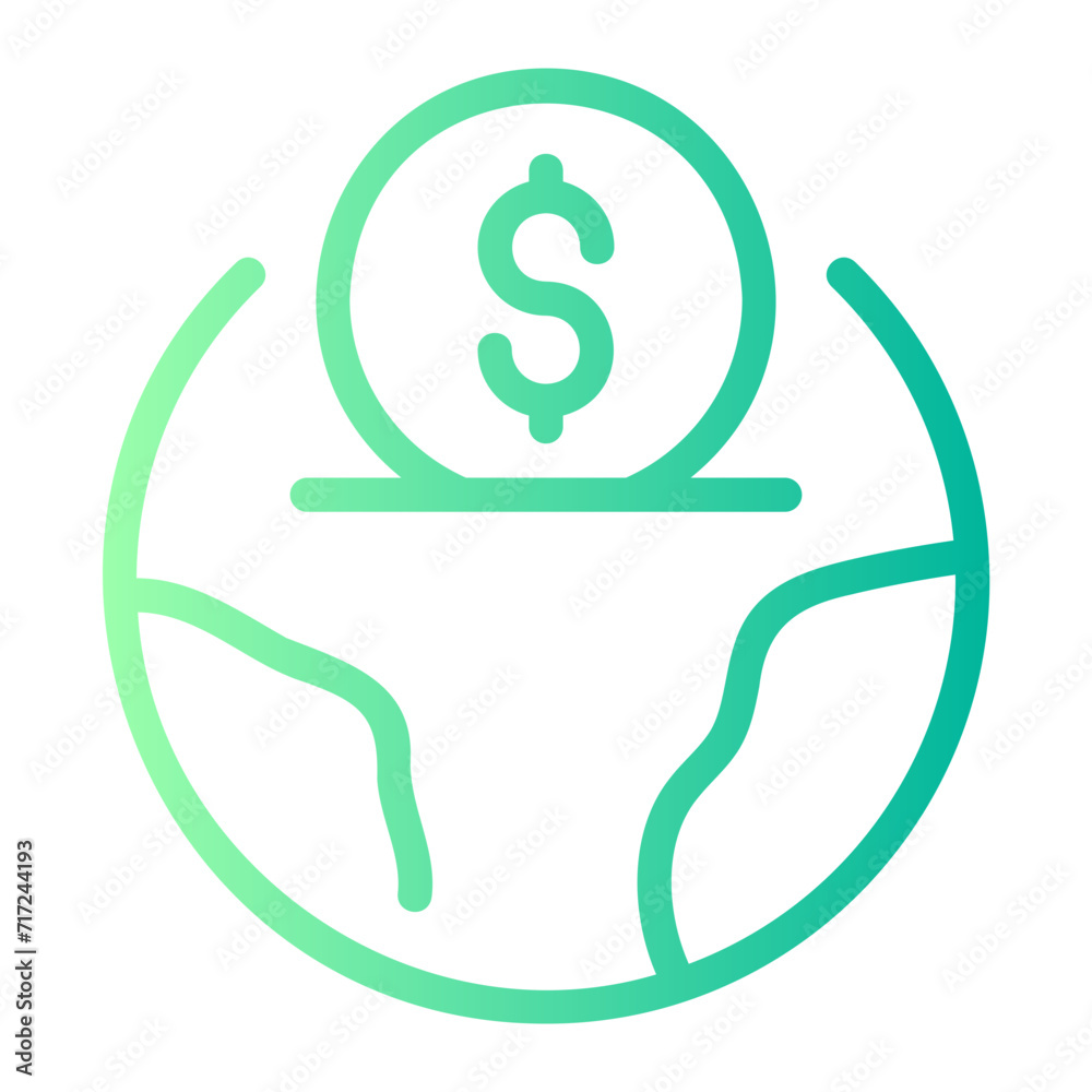 Fototapeta premium donation gradient icon