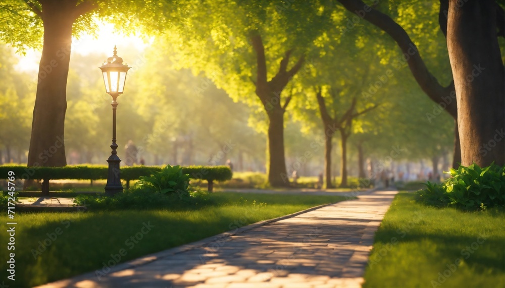 Obraz premium Green park view