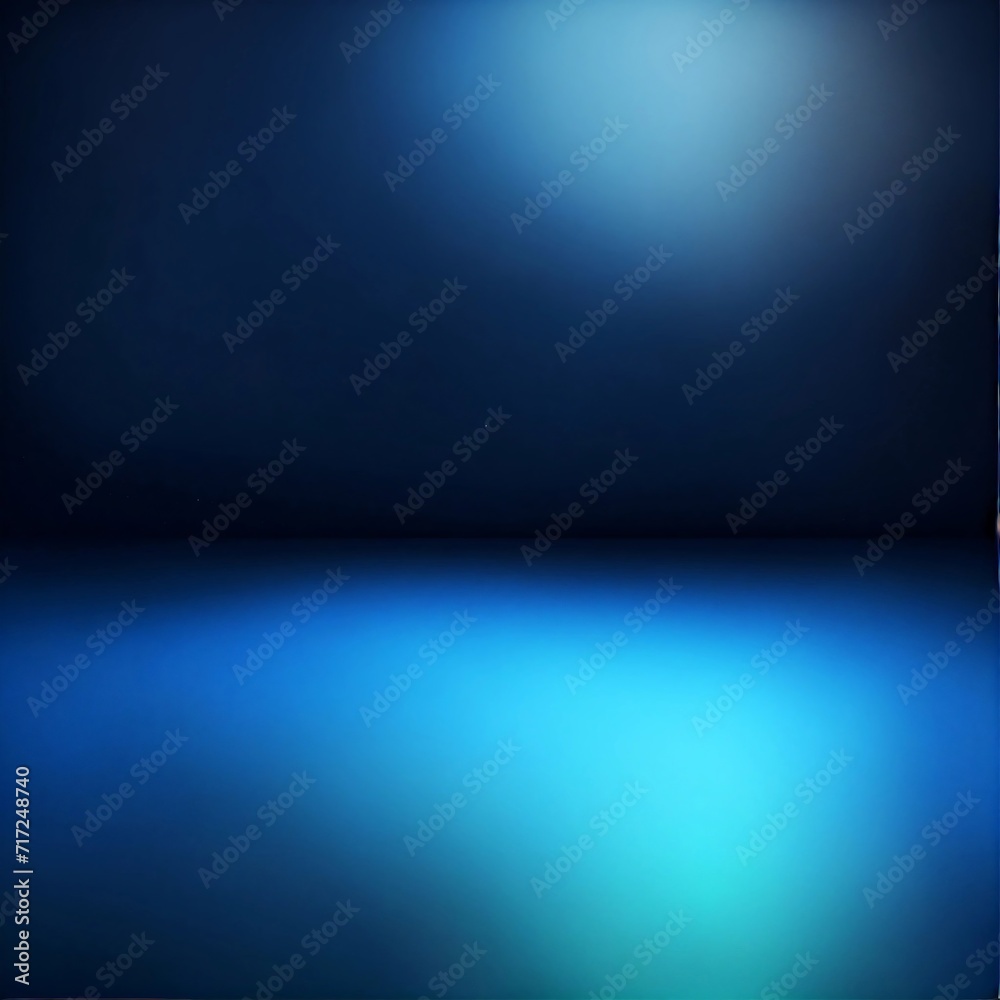 Abstract luxury gradient blue background. smooth dark blue with black vignette studio banner.