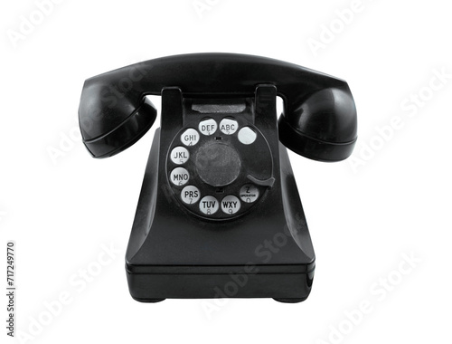 Vintage rotary telephone is...