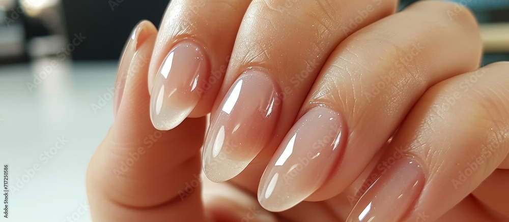 Gorgeous gel polish on naturally beautiful nails. Gorgeous gel polish on naturally beautiful nails.