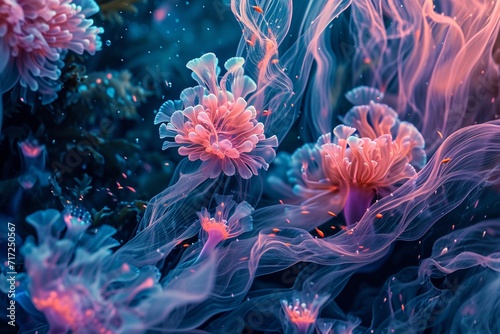 hologram Coral background landscape © harits alfaris