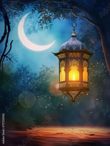 Ramadan Poster design, realistic, HD, copy space - generative ai