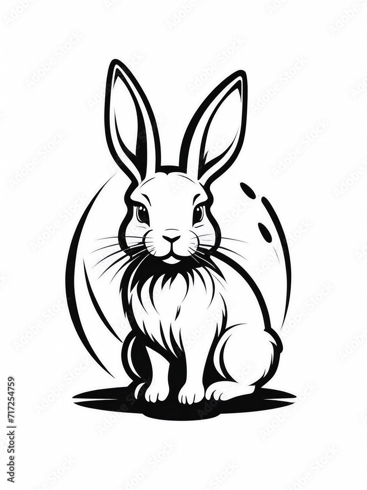 Rabbit vector logo illustration on isolated background Rabbit vector logo illustration on isolated background