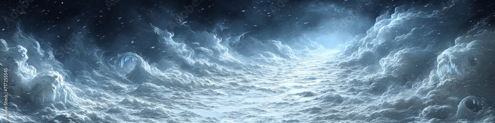 Fototapeta premium Panoramic Cloud Texture in Dramatic Sky