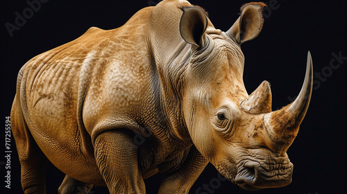 Close-up on a white rhino photo