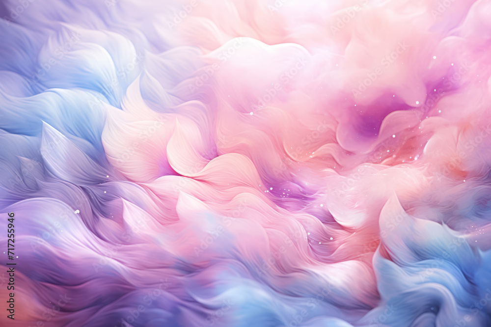 A swirling galaxy of pastel hues, creating a fantasy-inspired background for text on dreamy and otherworldly themes. Generative Ai.