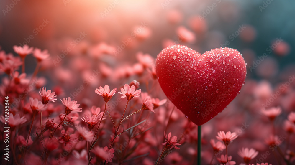 An unusual fascinating background for Valentine's day with red and pink hearts. The concept for a greeting card on 02/14/2012. Roses are flower petals, dew drops. Contemporary art. An unusual fascinating background for Valentine's day with red and pink hearts. The concept for a greeting card on 02/14/2012. Roses are flower petals, dew drops. Contemporary art.