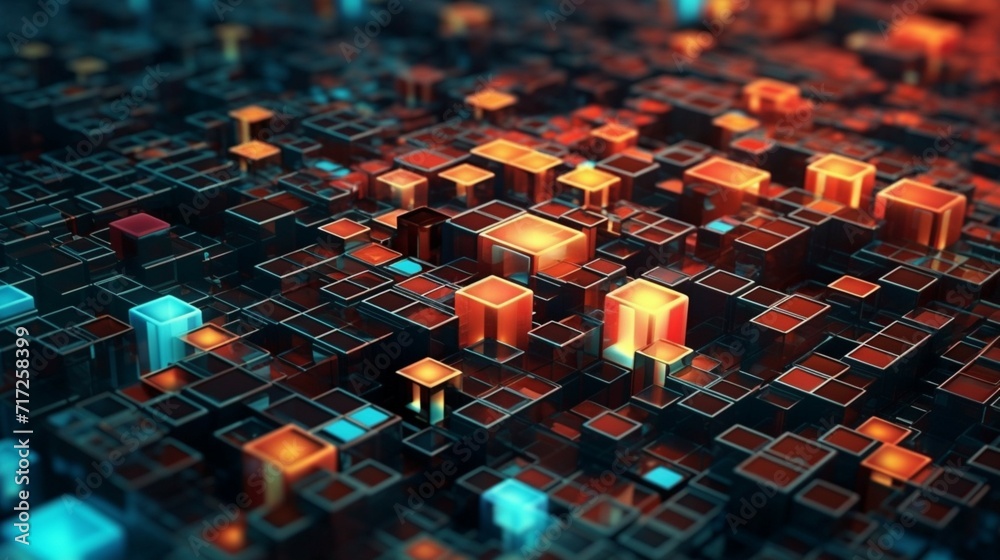 Obraz premium Abstract technology background Ai Generative