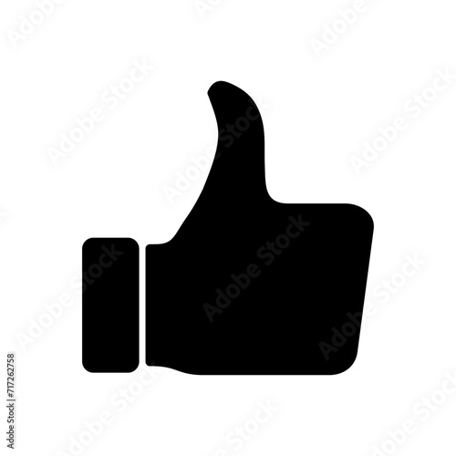Thumbs up icon vector. Hand like. Like icon vector.
