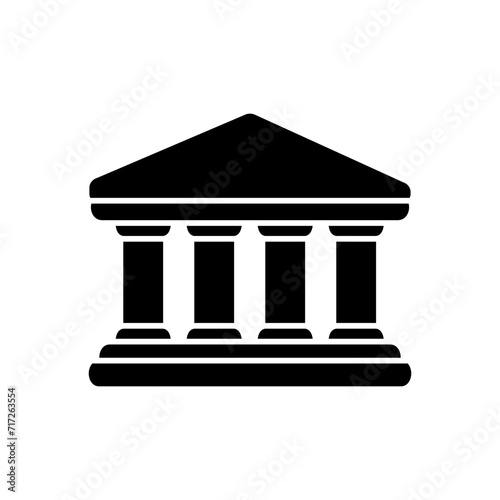 Bank icon vector. bank vector icon, museum, university