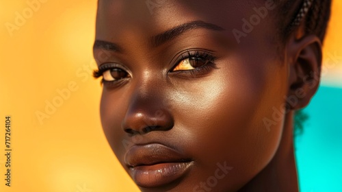 beautiful african girl portrait generative ai