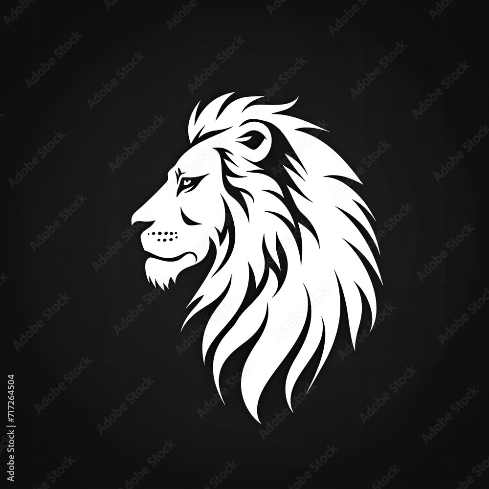 Lion Animal Logo Minimal Design Object Generative AI