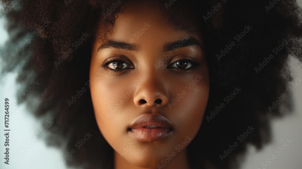 elegant young African American woman in a studio generative ai