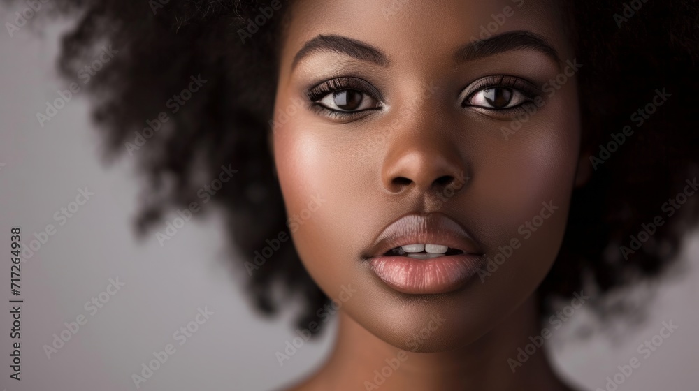 elegant young African American woman in a studio generative ai elegant young African American woman in a studio generative ai