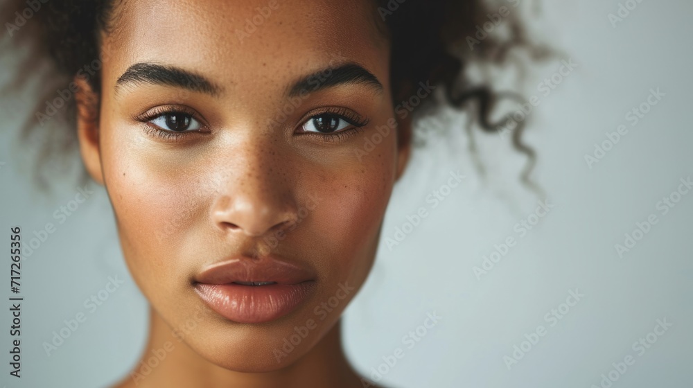 elegant young African American woman in a studio generative ai elegant young African American woman in a studio generative ai