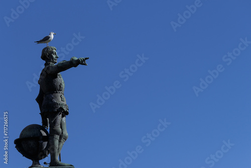 Statue in the Palace of Justice  Porto  Portugal