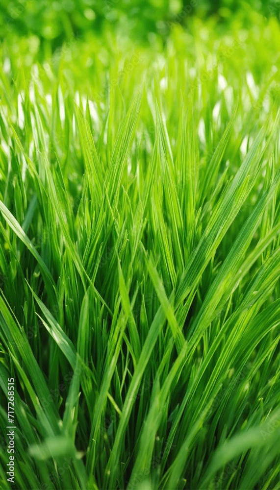 Fototapeta premium Fresh green grass on white background