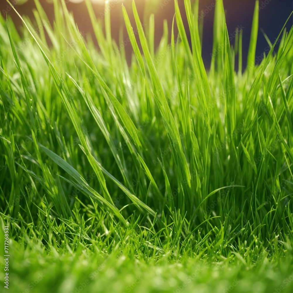 Fototapeta premium Fresh green grass on white background