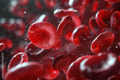 Erythrocytes clustered together, showing their flexibility and deformation