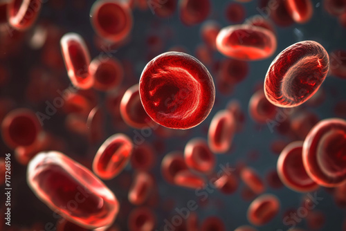 Erythrocytes against a backdrop of other cells for contrast