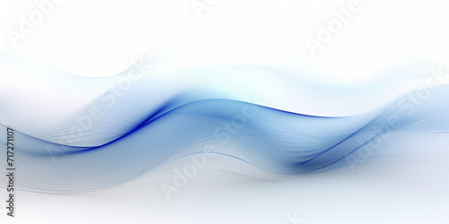  Abstract blue wavy on white background in the style of precisionist lines.