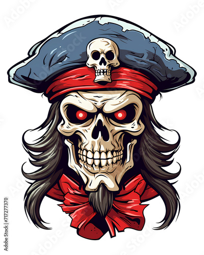 Skull pirate art illustrations for stickers, tshirt design, poster etc 