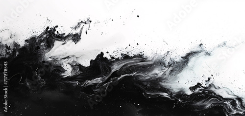 Abstract liquid ink on a white background 
