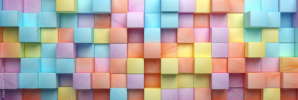 Abstract geometric background with colorful cubes, Ai Generated Abstract geometric background with colorful cubes, Ai Generated