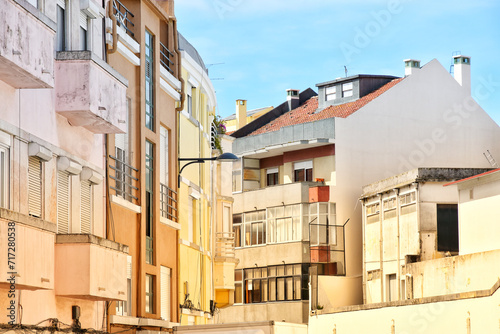 Historical apartment buildings in Lisbon, Portugal